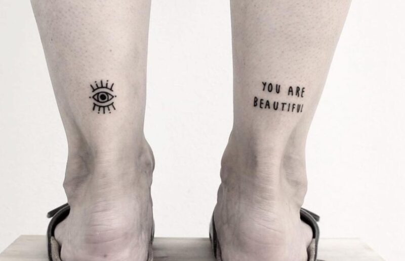 Hình xăm chất ở cổ chân