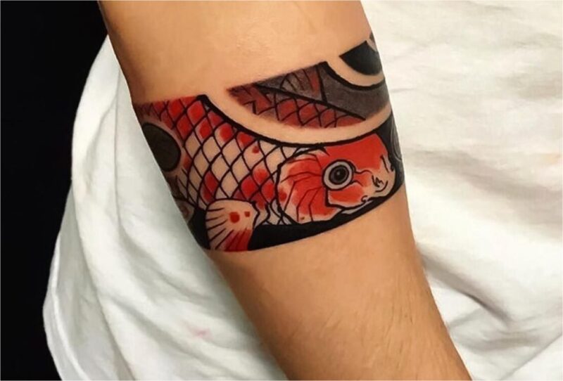 Hình xăm vòng tay cá chép được yêu thích