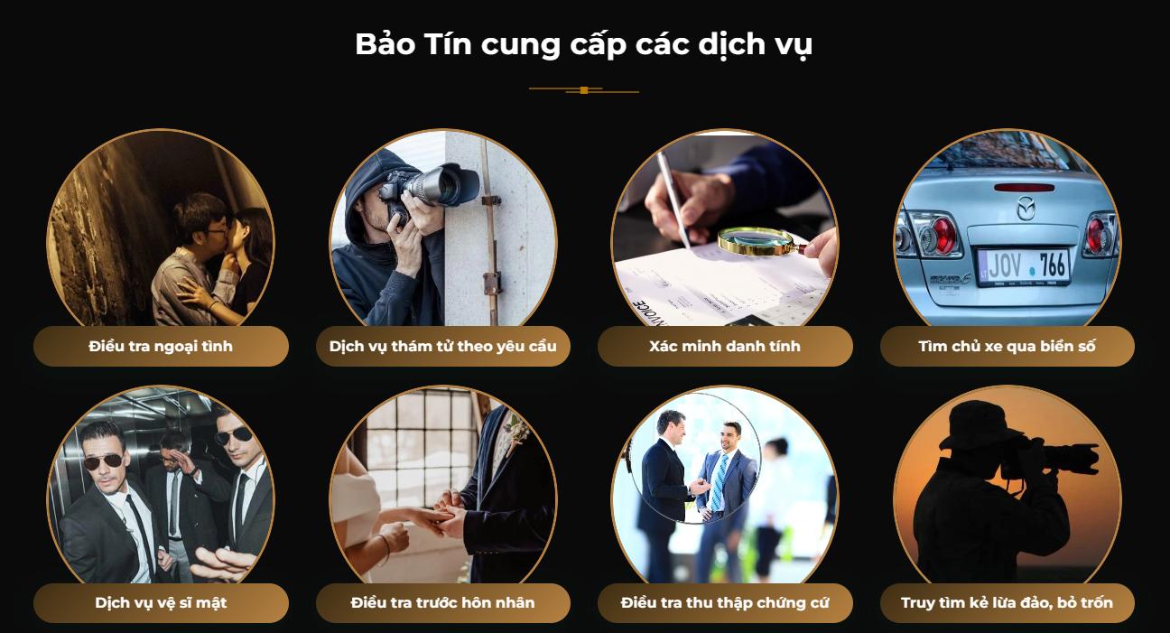 Các dịch vụ thám tử tại Bảo Tín